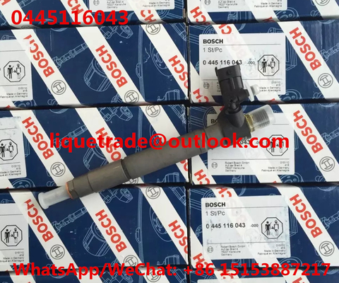CHINA Injetor comum GENUÍNO 0 do trilho do INJETOR 0445116043 de BOSCH 445 116 043, 0445116043 fornecedor